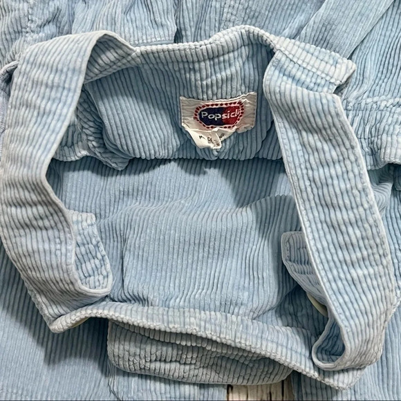 Vintage popsicle 18 month light blue corduroy overalls one piece outfit fall - Picture 7 of 8